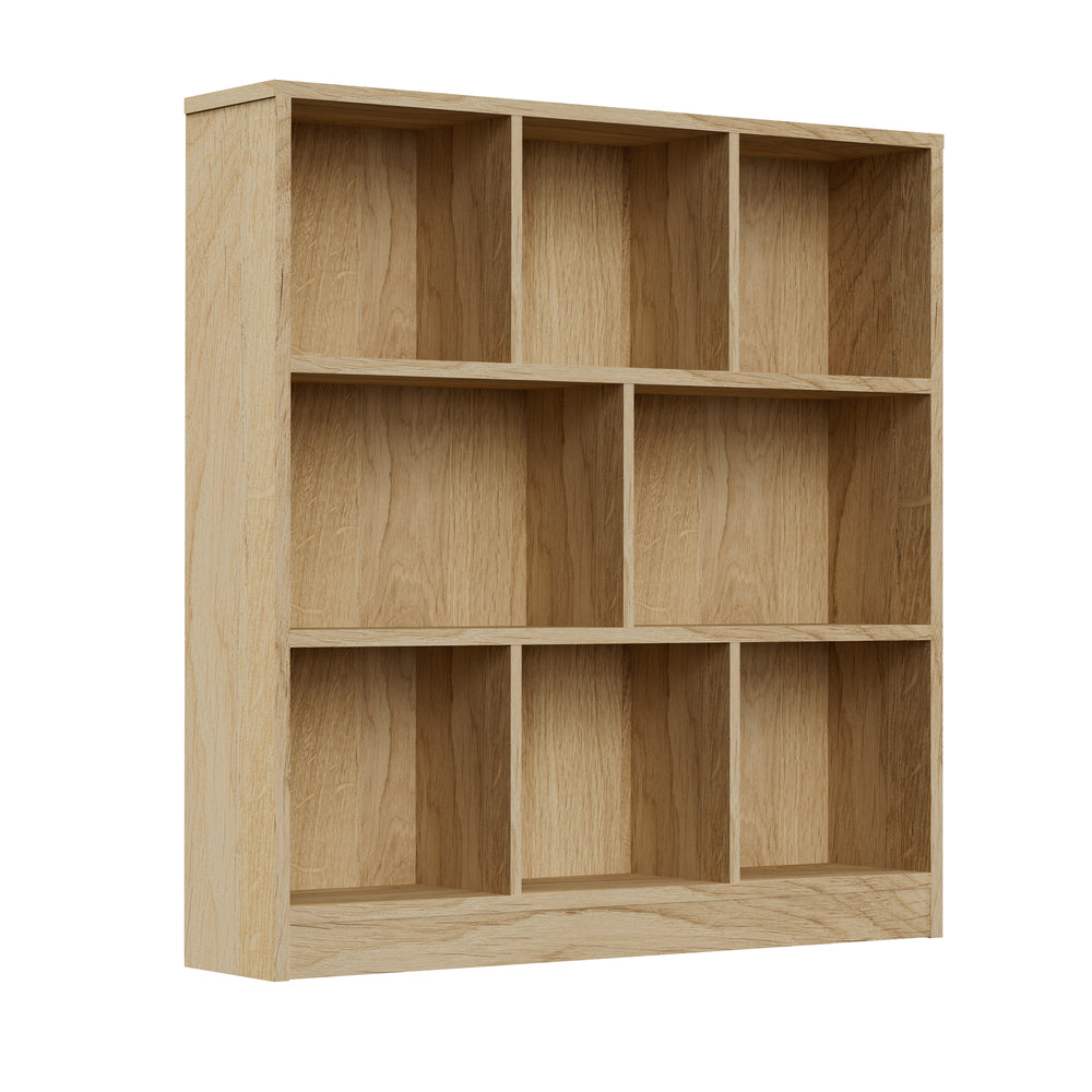 NNEED Bookshelf Display Shelves Unit Storage Organizer Natural