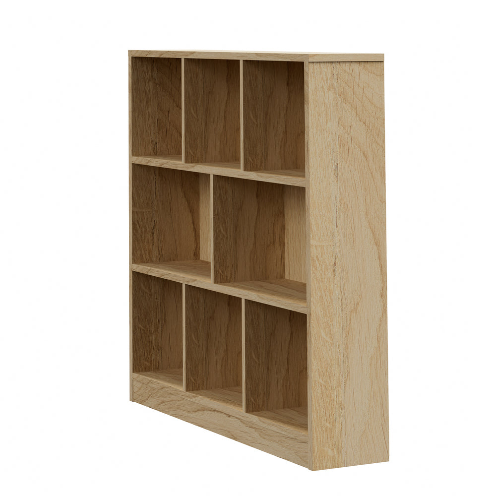 NNEED Bookshelf Display Shelves Unit Storage Organizer Natural